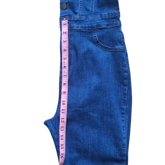 Blashe Strapless Denim Jumpsuit M Corset Style Retro Y2K Feminine Streetwear - Picture 3 of 9